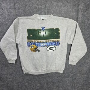 Vintage Dynasty Green‎ Bay Packers Sweatshirt Football Division Champions Medium